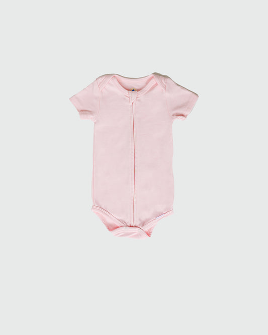 Zipper Bodysuit in Blush - Dreambelles
