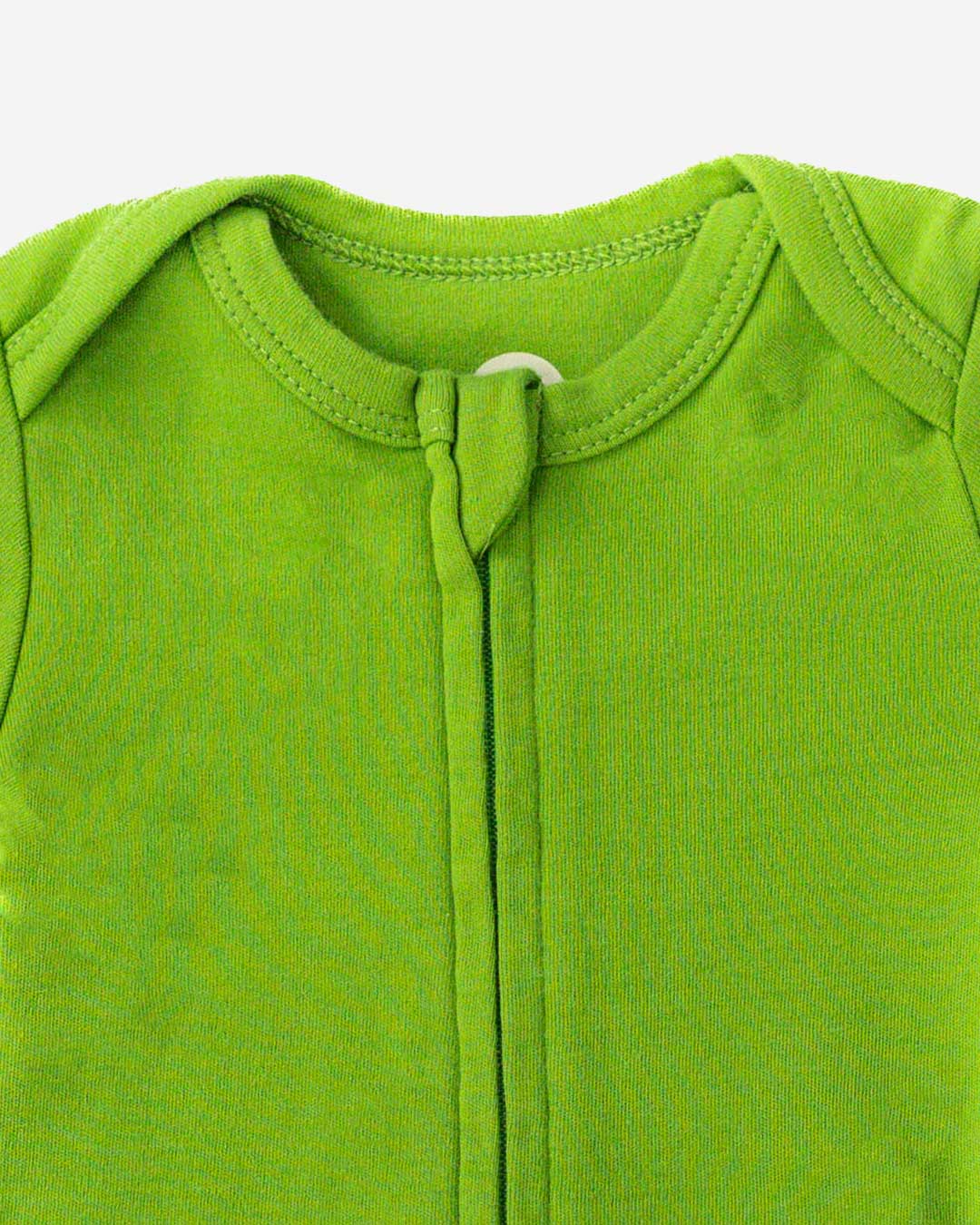 Long Sleeve Zipper Bodysuit in Forest, 3-6M - Dreambelles