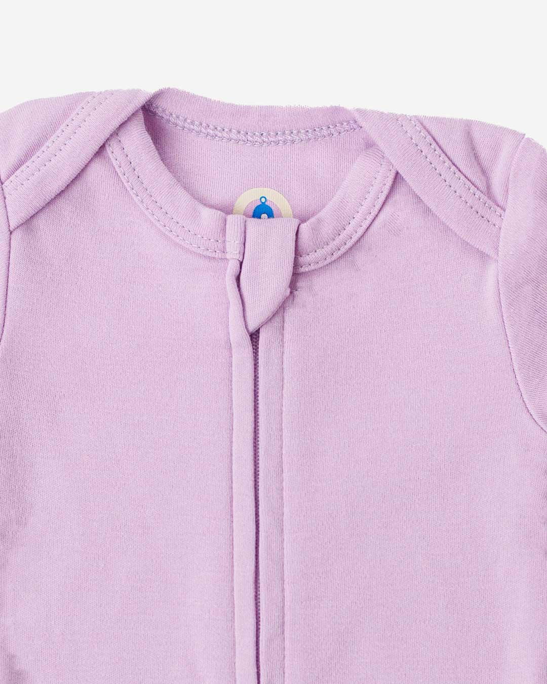 Long Sleeve Zipper Bodysuit in Lilac, 0-3M - Dreambelles