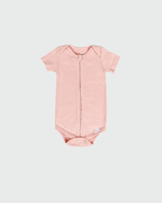 Zipper Bodysuit in Peach - Dreambelles