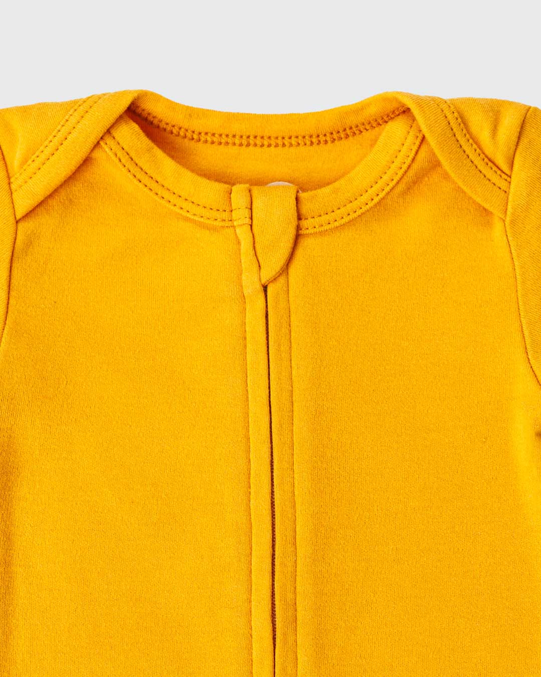 Short Sleeve Zipper Bodysuit in Sunburst, 6-9M - Dreambelles