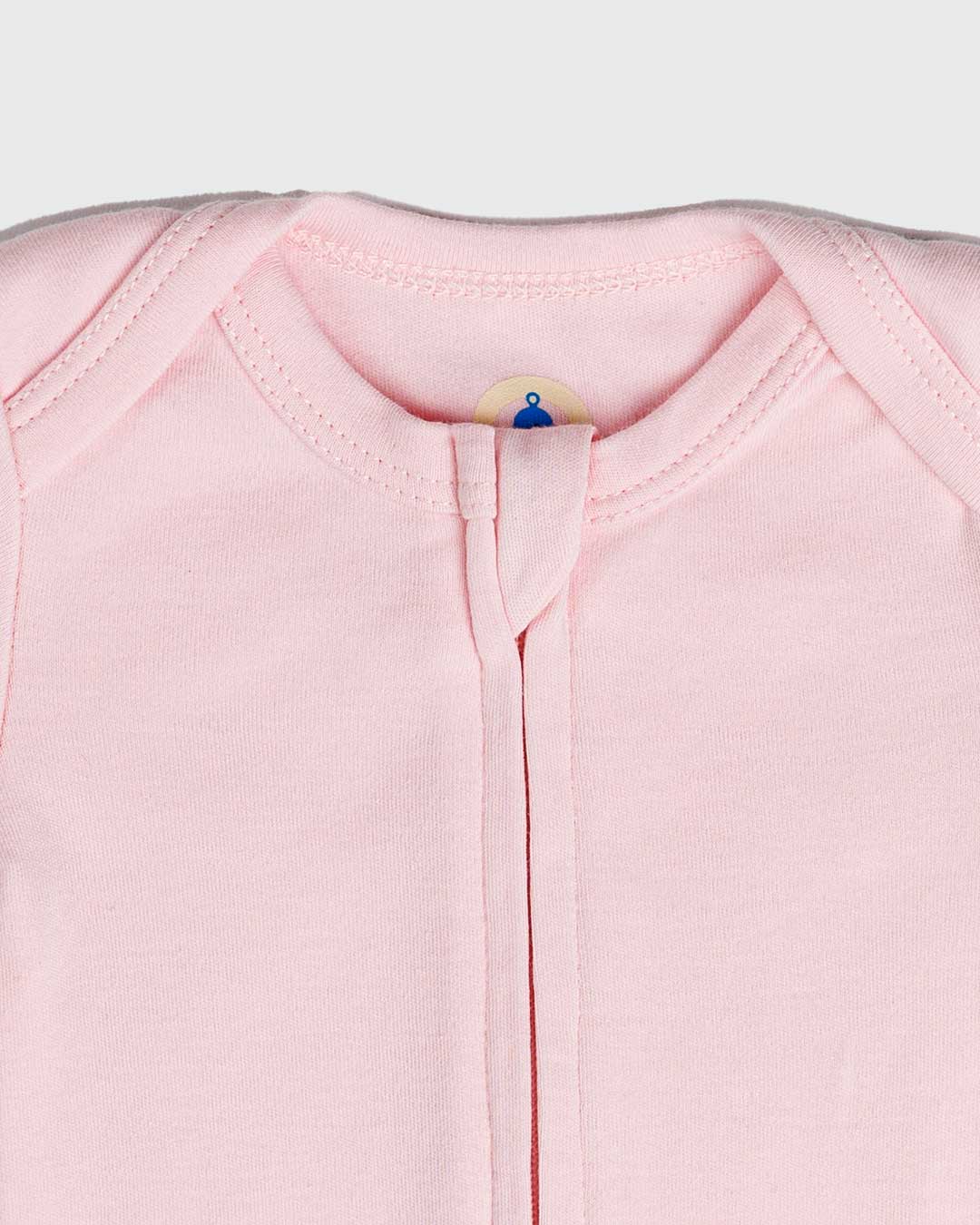 Long Sleeve Zipper Bodysuit in Blush - Dreambelles