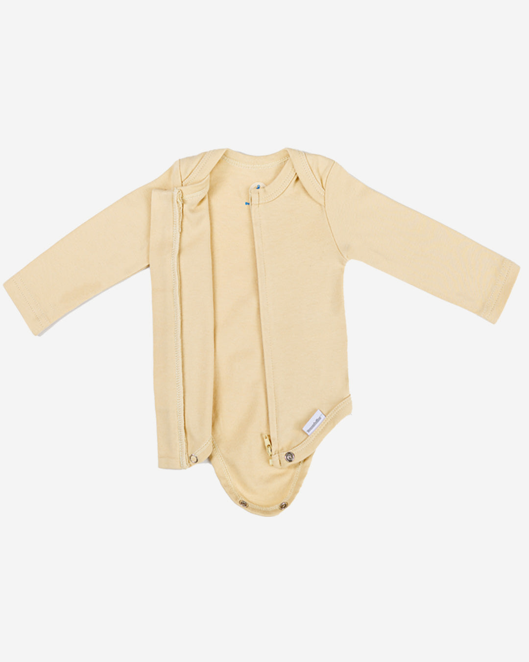Long Sleeve Zipper Bodysuit in Latte - Dreambelles