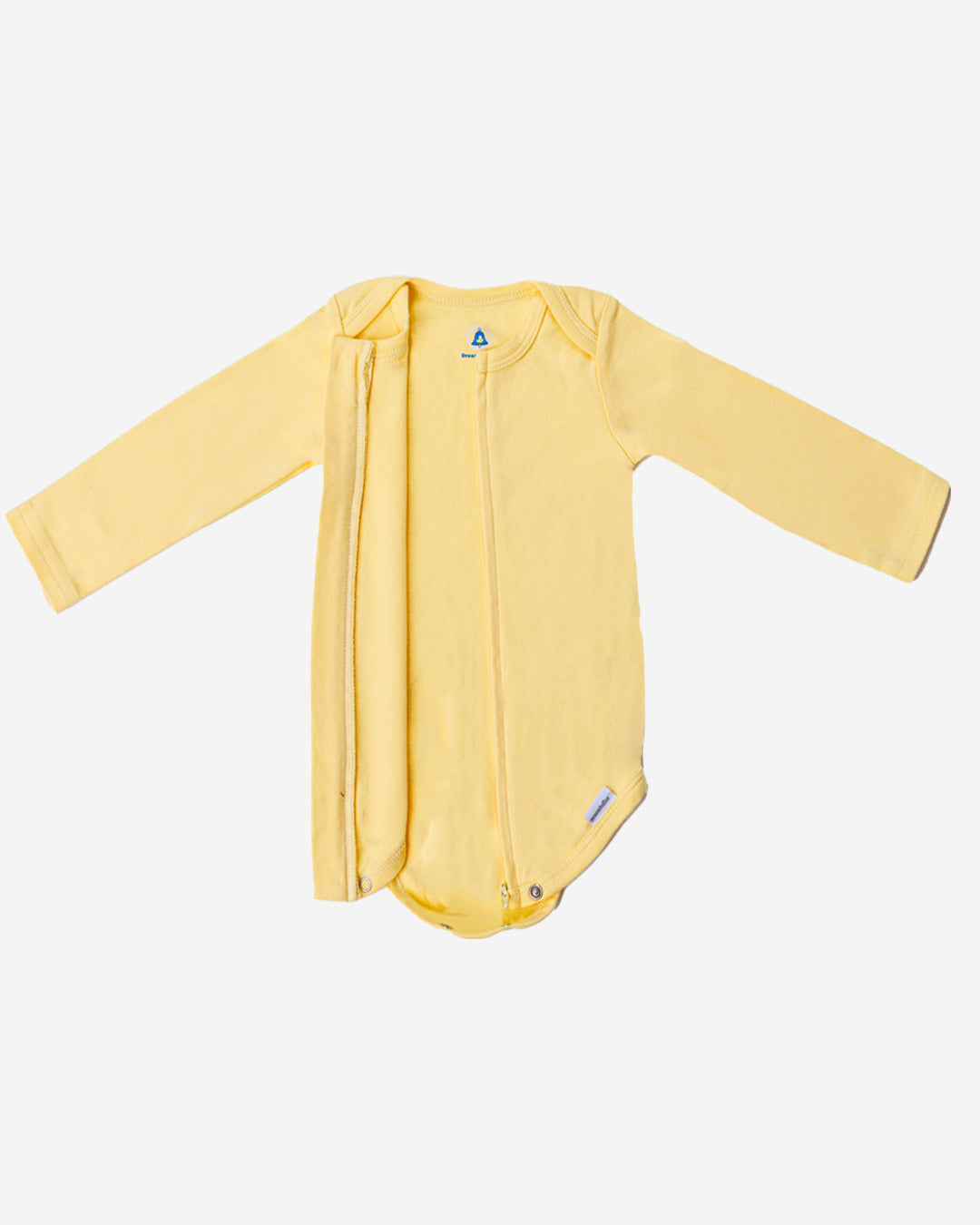 Long Sleeve Zipper Bodysuit in Lemon - Dreambelles