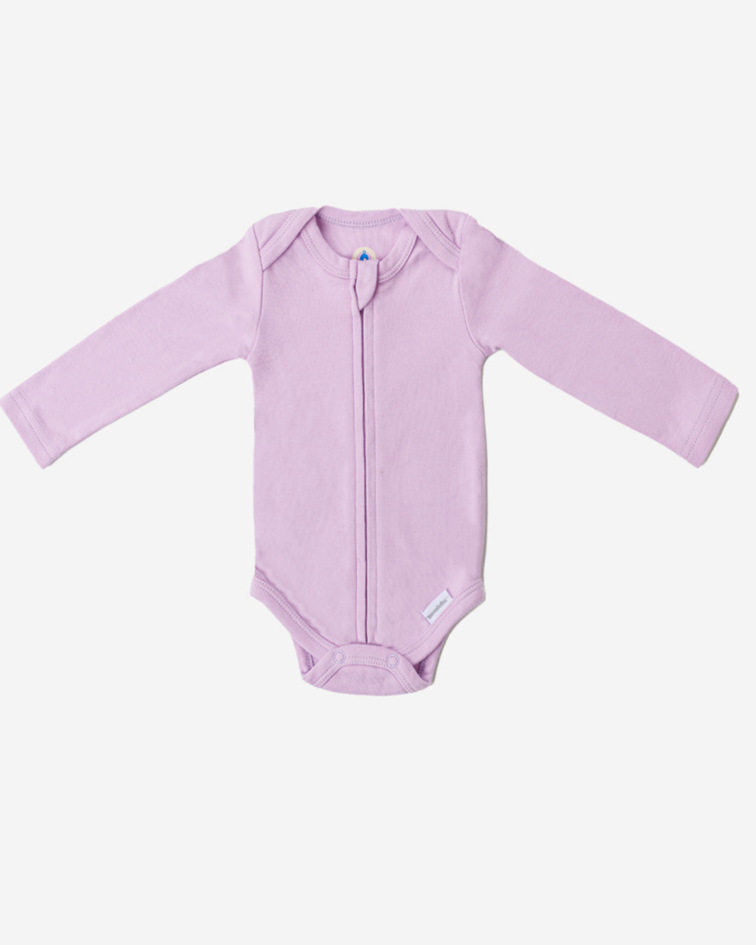 Long Sleeve Zipper Bodysuit in Lilac - Dreambelles