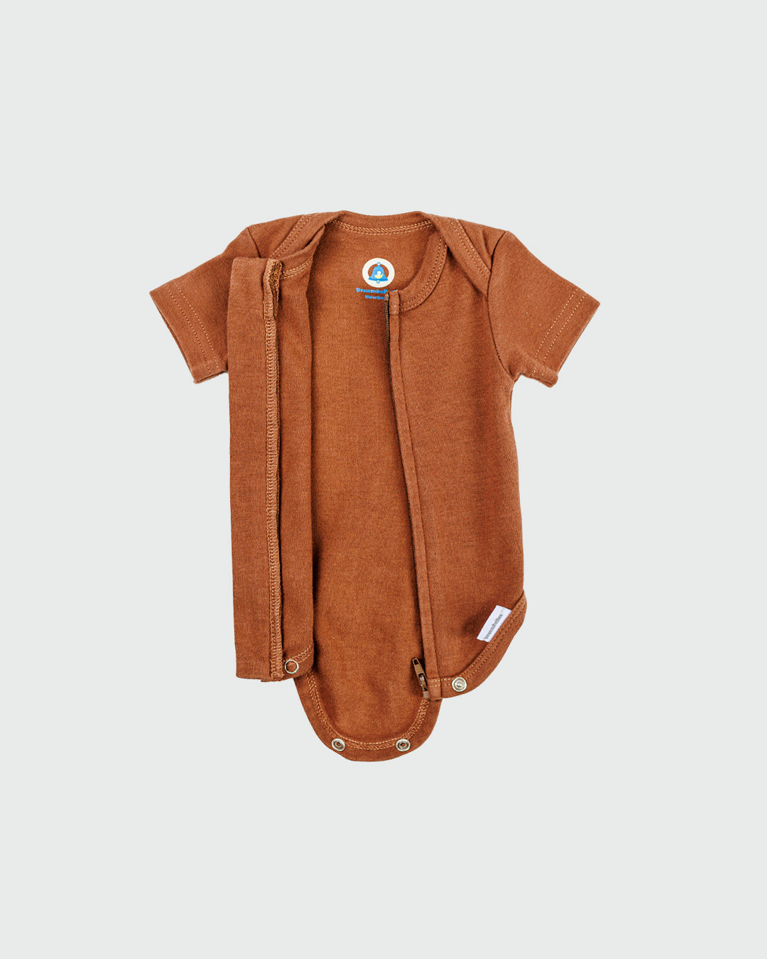 Zipper Bodysuit in Mocha - Dreambelles