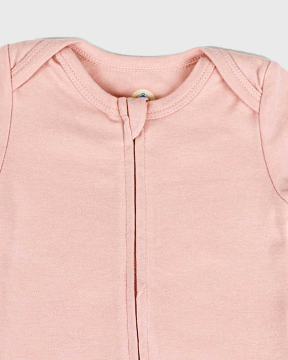 Zipper Bodysuit in Peach - Dreambelles