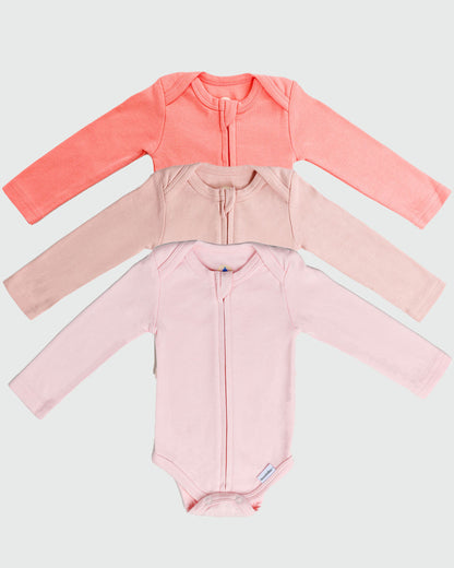Long Sleeve Pink Bodysuit Bundle, 9-12M