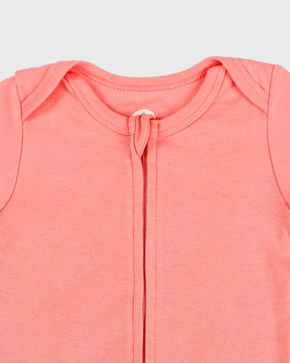 Zipper Bodysuit in Rose - Dreambelles
