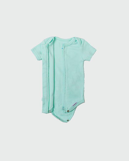 Zipper Bodysuit in Seafoam - Dreambelles