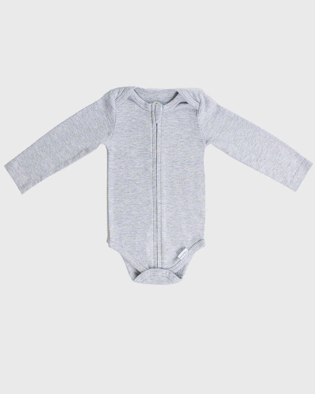Long Sleeve Zipper Bodysuit in Storm - Dreambelles