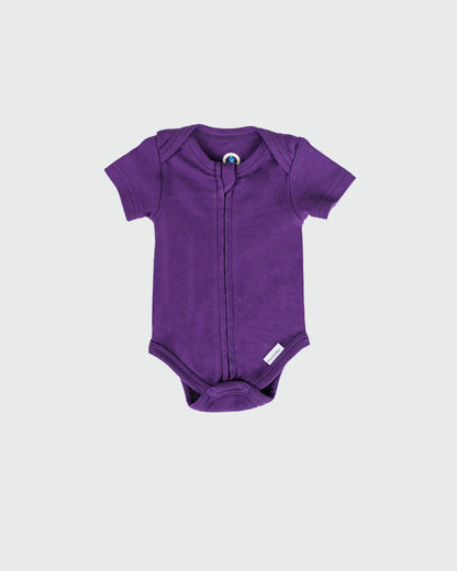 Zipper Bodysuit in Violet - Dreambelles