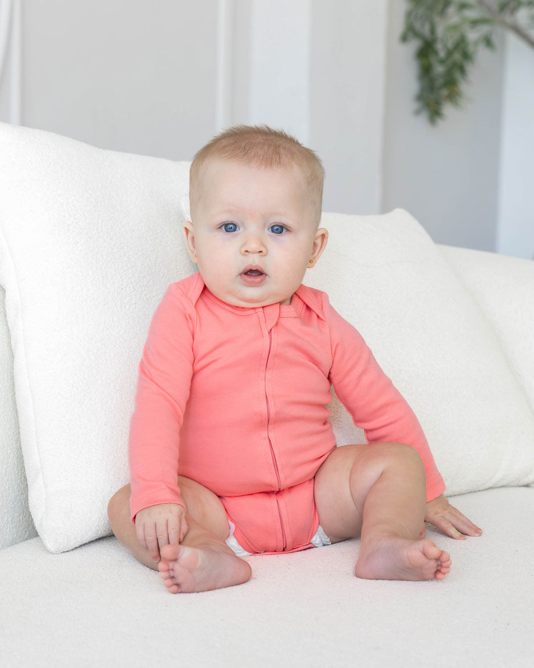 Long Sleeve Bodysuit in Rose - Dreambelles